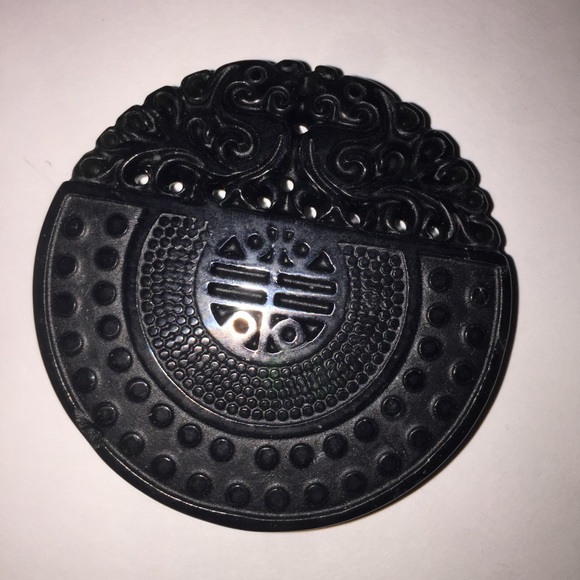 Real Jade “Nephrite”Half-Wall Pendant Feng Shui - Picture 11 of 16